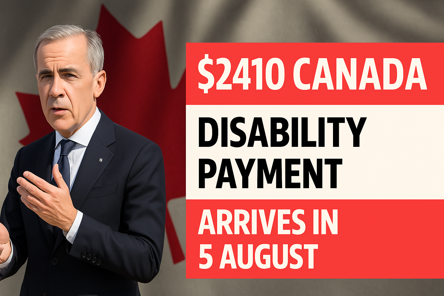 Canada Disability Benefit $2,410 Payout